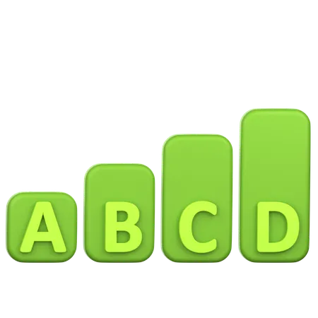 Abc Graph  3D Icon