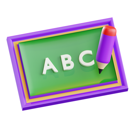 ABC Green Board  3D Icon