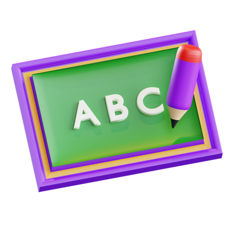 Quadro Verde ABC  3D Icon