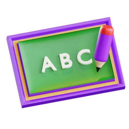 ABC Green Board  3D Icon