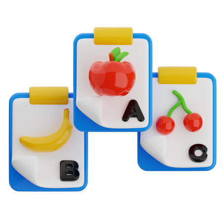 ABC-Haftnotizen  3D Icon