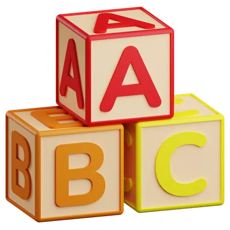 3 D ABC Letter Illustration 3D Icon