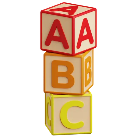 3 D ABC Letter Illustration 3D Icon