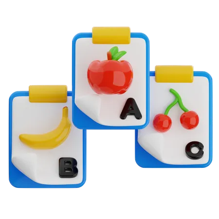 Abc Sticky Notes  3D Icon