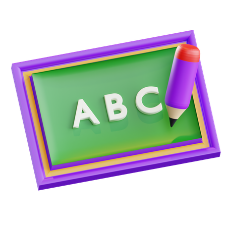 Tableau vert ABC  3D Icon