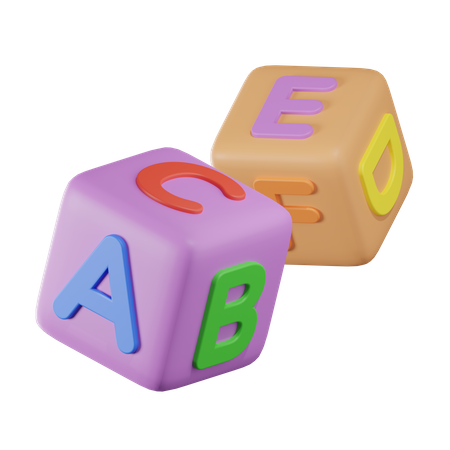 ABC-Würfel  3D Icon