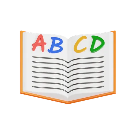 Libro abcd  3D Icon