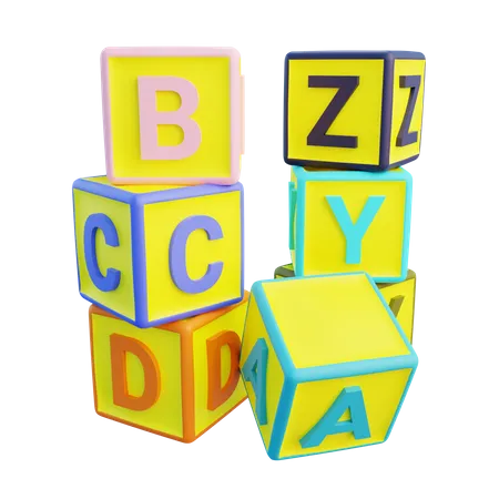 3 D ABCDXYZ Letter With Isolated Background 3D Icon