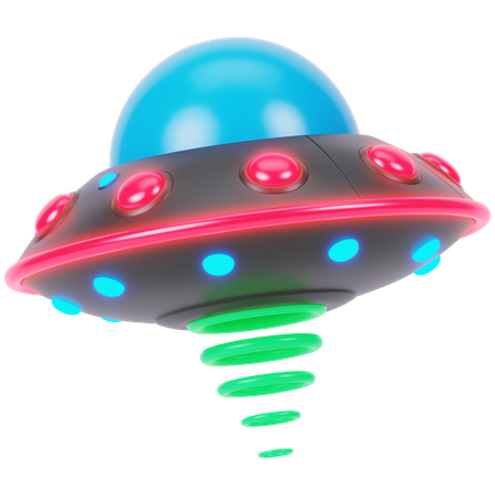 Abducción ovni  3D Icon