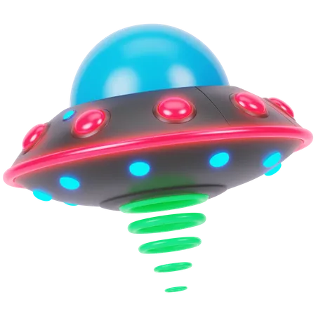 Abducción ovni  3D Icon