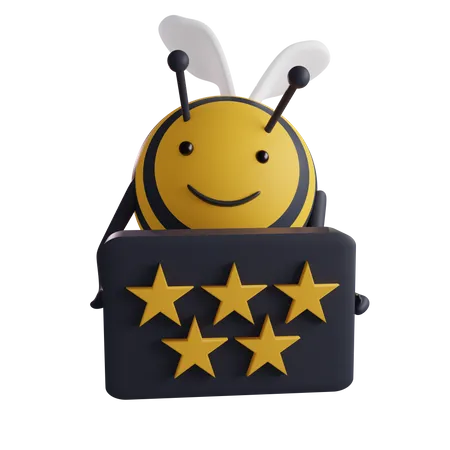 Abeille avec comité d'examen  3D Icon