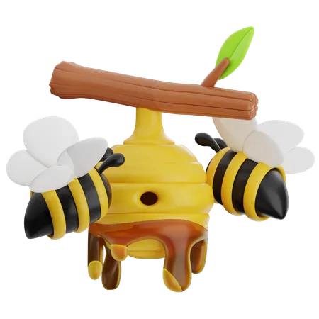 Abeilles volantes  3D Icon