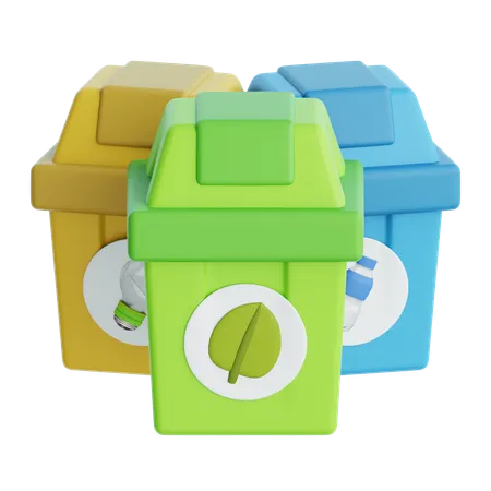 Waste bin  3D Icon