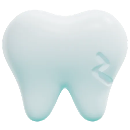 Gebrochener Zahn  3D Icon