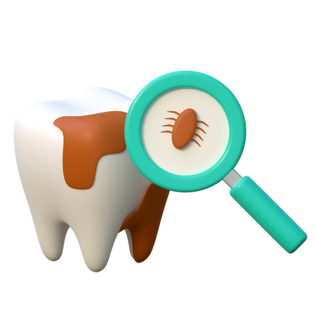 Untersuchung eines abgebrochenen Zahns  3D Icon