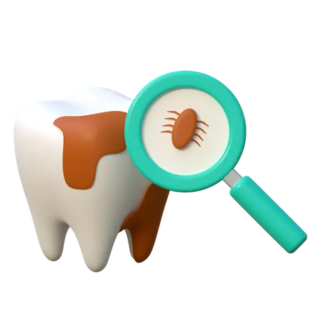 Untersuchung eines abgebrochenen Zahns  3D Icon