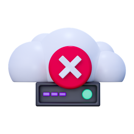 Abgelehnte Cloud-Daten  3D Icon