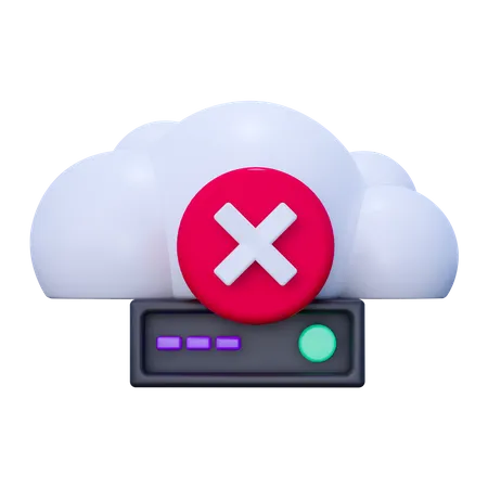 Abgelehnte Cloud-Daten  3D Icon