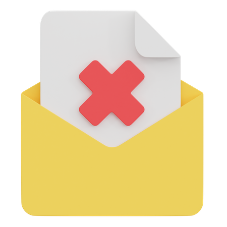 Abgelehnte E-Mail  3D Icon