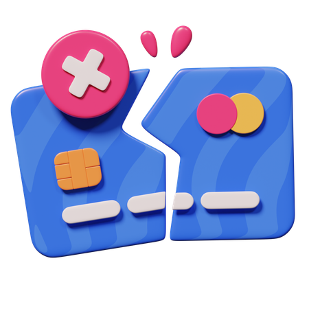 Abgelehnte Karte  3D-Symbol