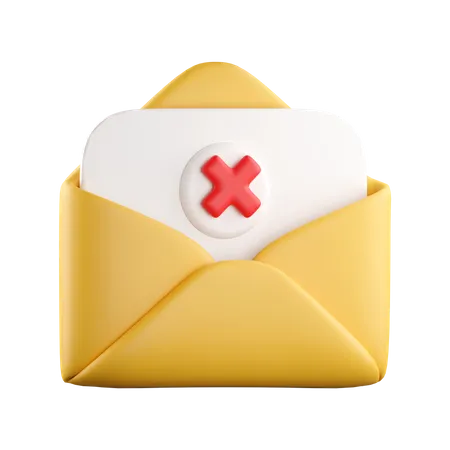 Abgelehnte E-Mails  3D Icon