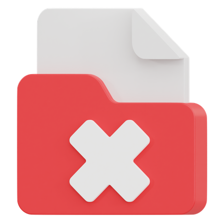 Abgelehntes Dokument  3D Icon