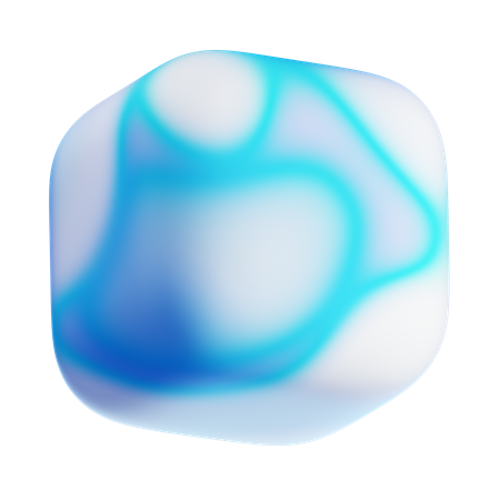 Abgerundeter Würfel  3D Icon
