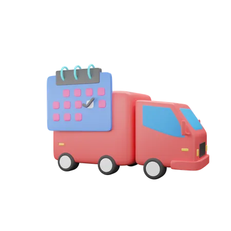 Abholplan LKW  3D Illustration