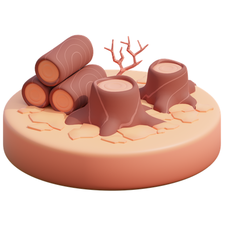 Abholzung  3D Icon