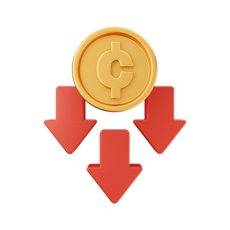 Prozent verringern  3D Icon