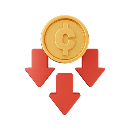 Prozent verringern  3D Icon