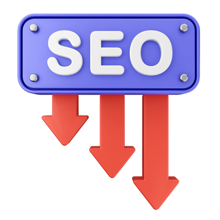 SEO verringern  3D Icon