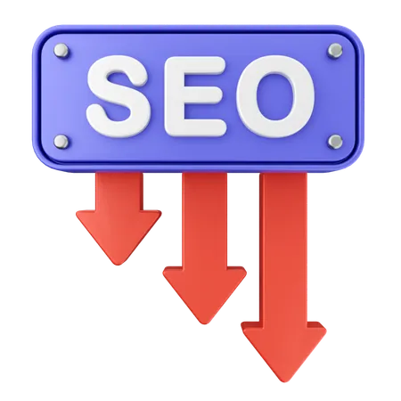 SEO verringern  3D Icon