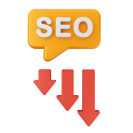 SEO verringern  3D Icon