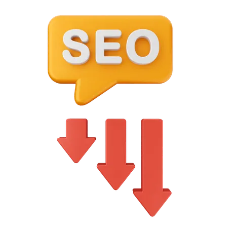 SEO verringern  3D Icon