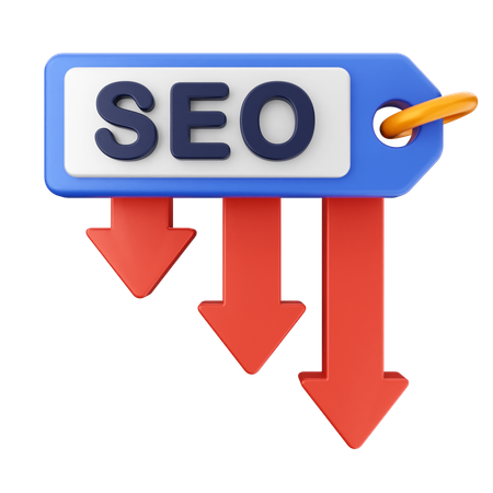 SEO verringern  3D Icon