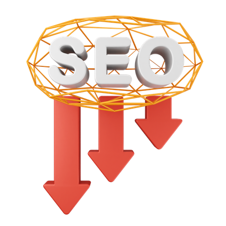 SEO verringern  3D Icon