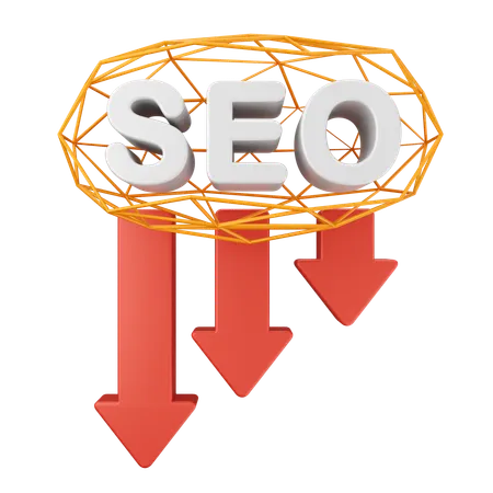 SEO verringern  3D Icon