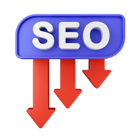 SEO verringern  3D Icon