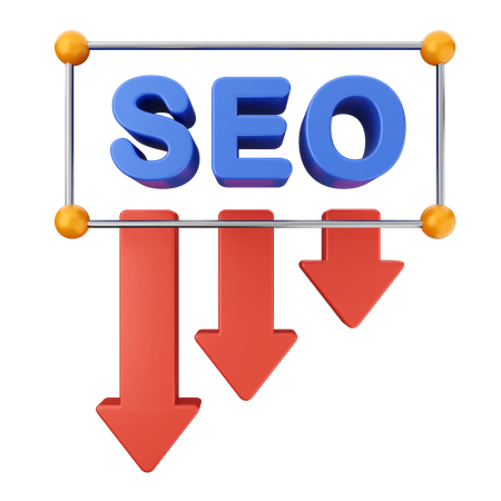 SEO verringern  3D Icon