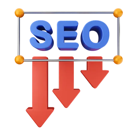 SEO verringern  3D Icon