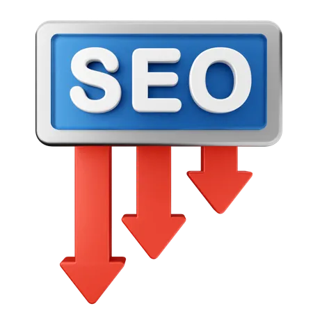 SEO verringern  3D Icon