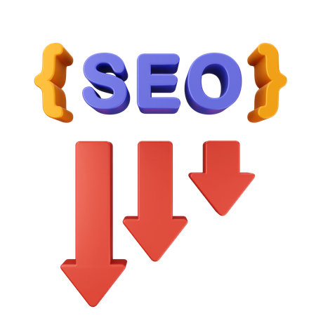 SEO verringern  3D Icon