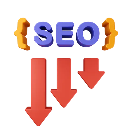 SEO verringern  3D Icon