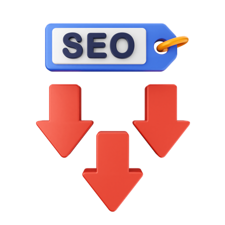 SEO verringern  3D Icon