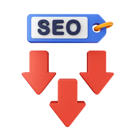 SEO verringern  3D Icon