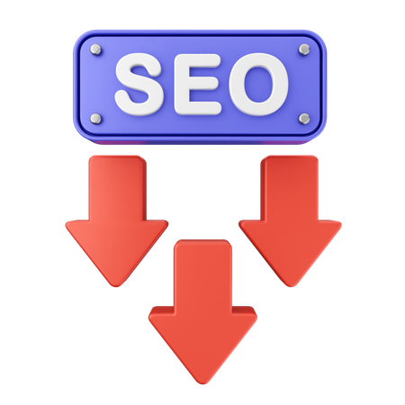 SEO verringern  3D Icon