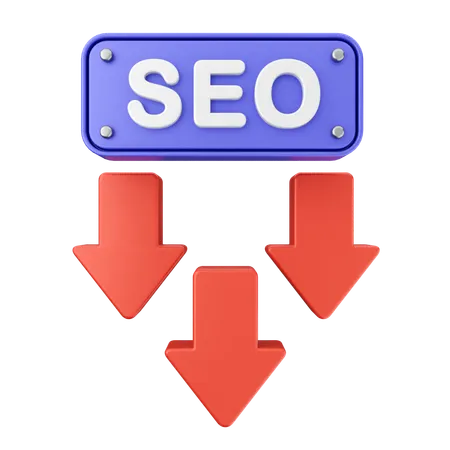 SEO verringern  3D Icon