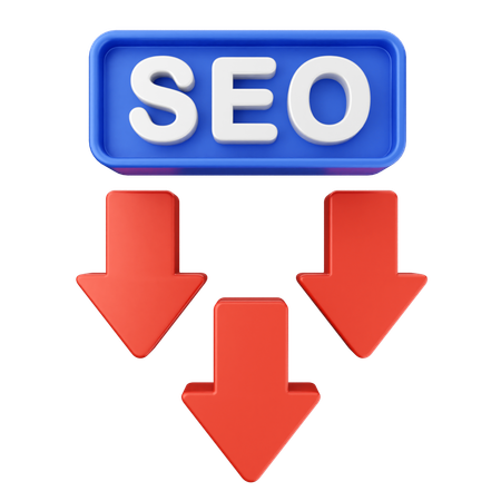 SEO verringern  3D Icon