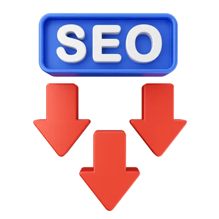 SEO verringern  3D Icon